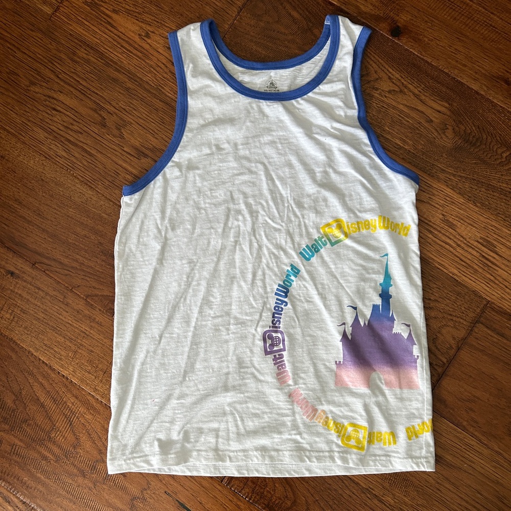 Walt Disney World Castle watercolor Tank Top Shirt — Size M